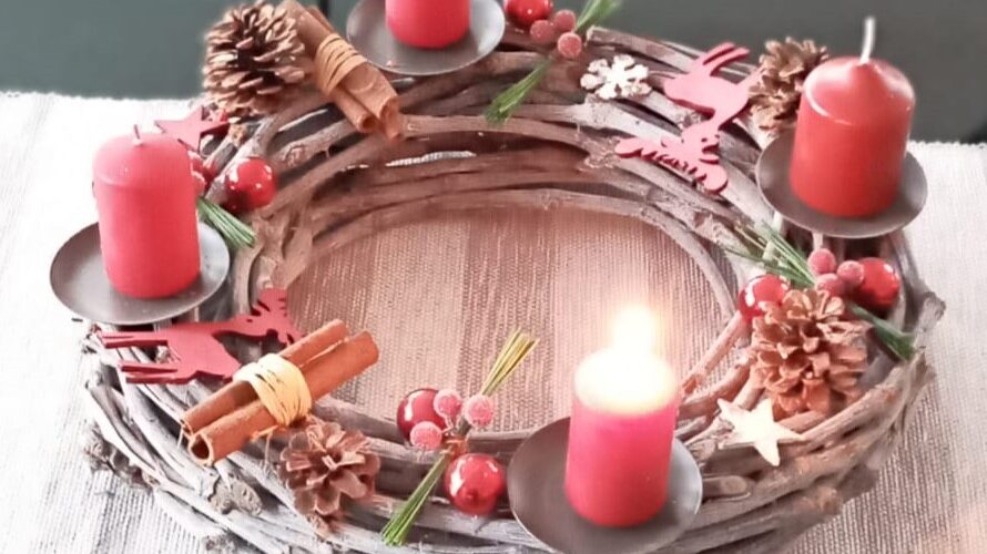 German Advent Wreath at the Christmas Holidays