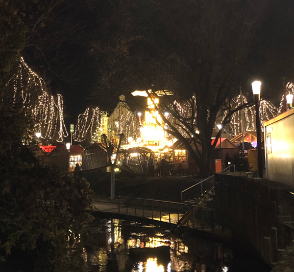 Christmas market from the distance