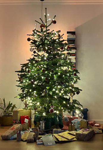 Christmas Tree with presents at Christmas Eve