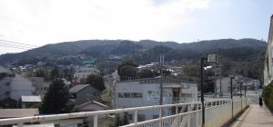 Mount Ikoma from Kintetsu Ikoma station